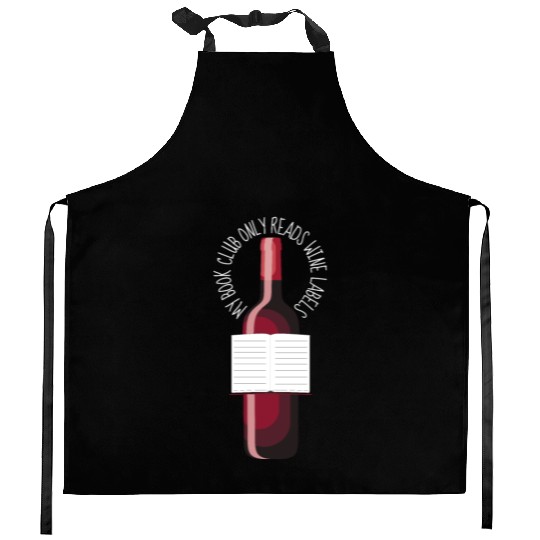 My Book Club Only Reads Wine Labels Kitchen Aprons