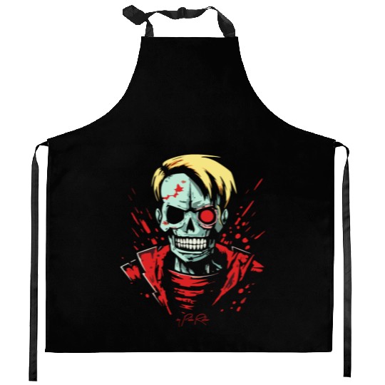 Welcome to the 80s Zombie Kitchen Aprons