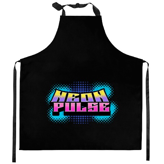 Neon Pulse - Vibrant Y2K Streetwear Vibes Kitchen Aprons