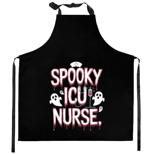 Nurse ICU Halloween Gift idea Trick or Treat Kitchen Aprons