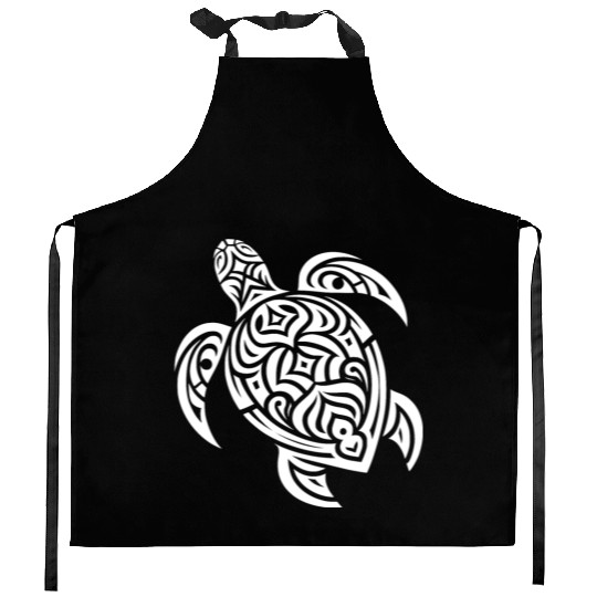 Cute Turtle T Tattoo Style Kitchen Aprons
