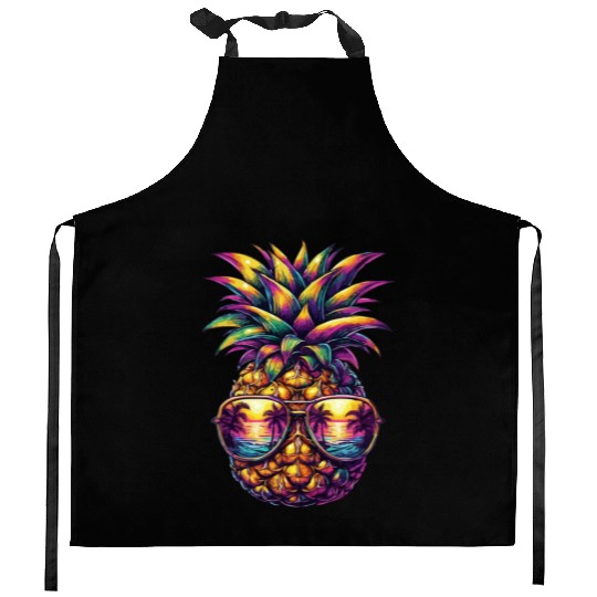 Pineapple Sunglasses Aloha Beaches Hawaii Kitchen Aprons