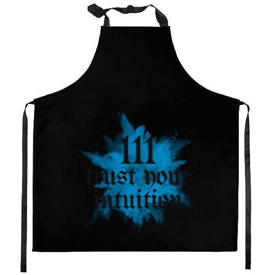 111 Trust Your Intuition Angel Number Mindful Kitchen Aprons
