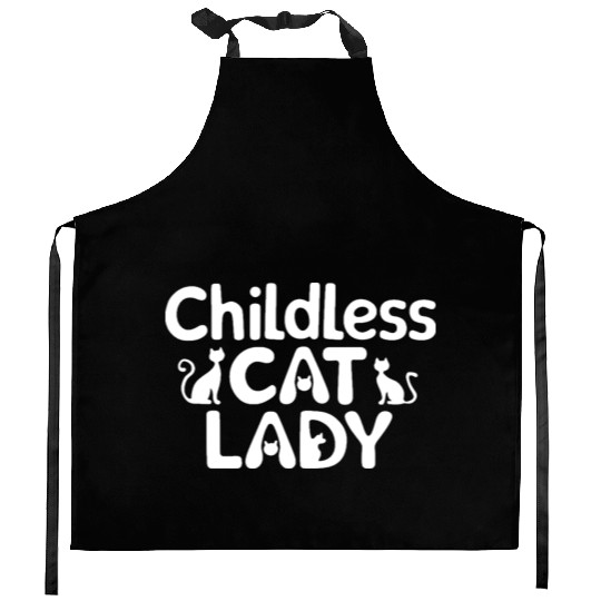 Childless Cat lady Kamala Harris Kitchen Aprons