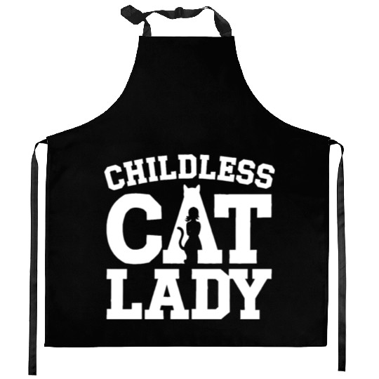 Childless Cat lady Kamala Harris Kitchen Aprons