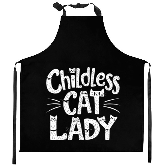 Childless Cat lady Kamala Harris Kitchen Aprons