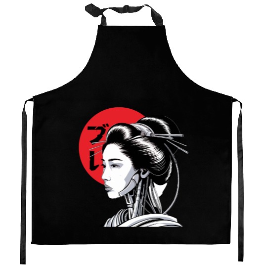 Cyberpunk Vaporwave Japanese Neon Street Art Kitchen Aprons