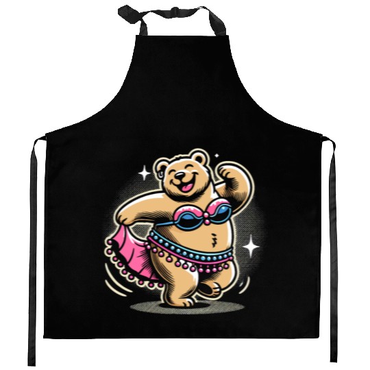 Tribal Fusion Rhythmic Dance Art For Belly Dance Kitchen Aprons