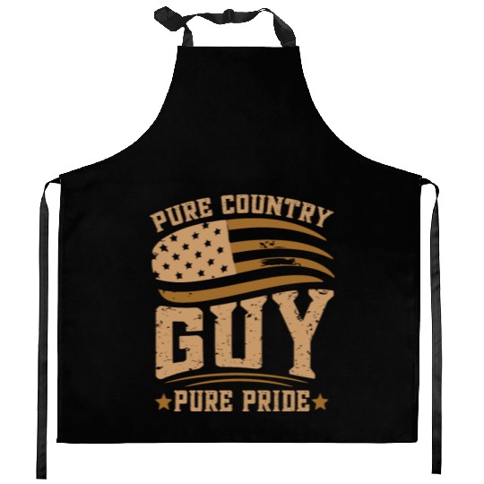 Small Town Us Flag Country Livin Boy Kitchen Aprons