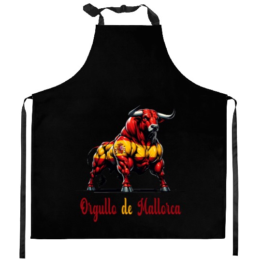 The pride Mallorca flag design Kitchen Aprons