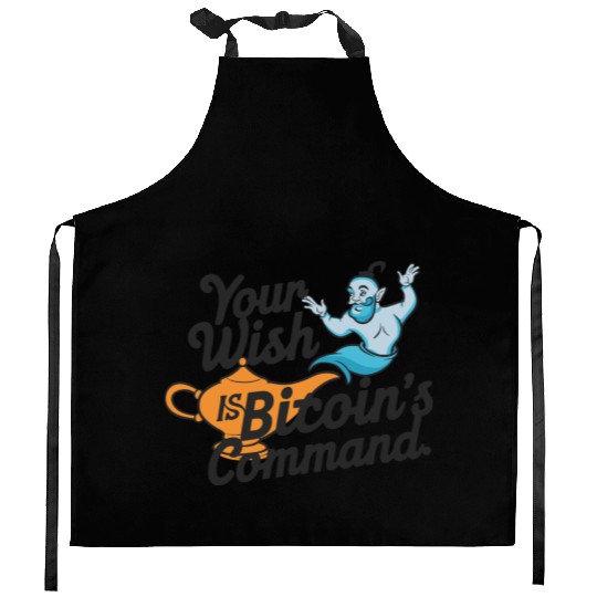 Bitcoin Genie - Your Wish is Bitcoin's Command Kitchen Aprons
