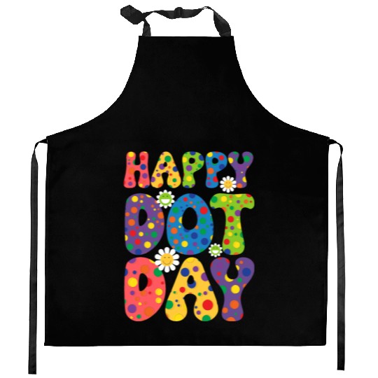 Happy Dot day september 15th for teacher kids Kitchen Aprons
