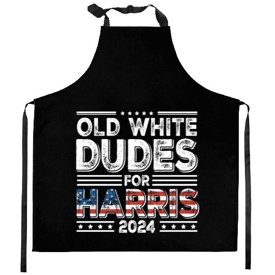Old White Dudes For Kamala Harris 2024 Election Kitchen Aprons