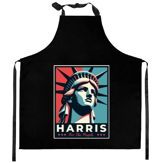 Harris 2024 statue of liberty Kamala Harris Kitchen Aprons