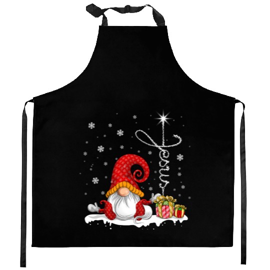 Merry Christmas Gnomes Xmas Family Men Women Kitchen Aprons