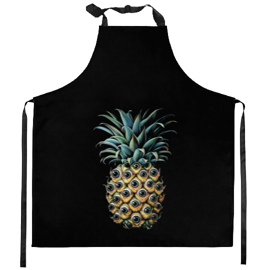 Weirdcore Aesthetic Pineapple Eyes Human Eyeball S Kitchen Aprons