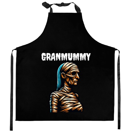 Mummy Grandma GRANMUMMY Halloween Women Horror Kitchen Aprons