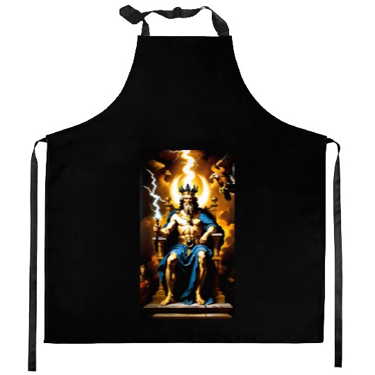 Zeus Jupiter Greek Mythology Gods Baroque Kitchen Aprons