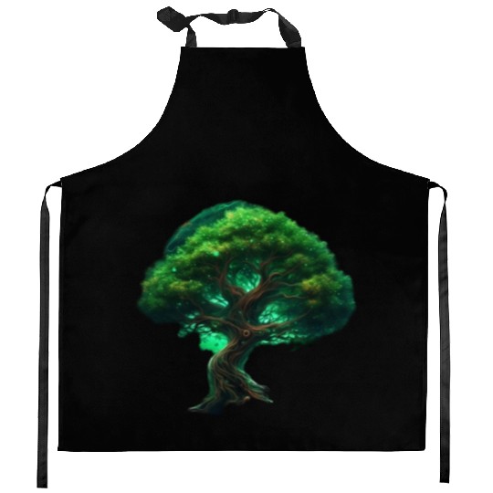 Green Space Tree Kitchen Aprons