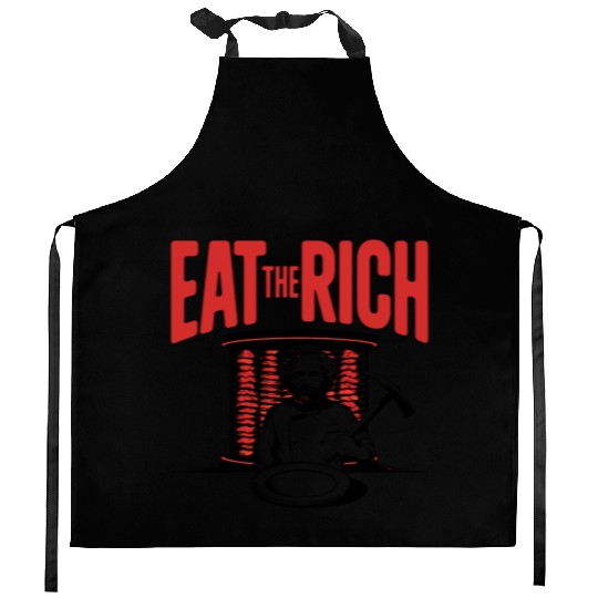 Eat The Rich Döner Kebab Satirical Design Kitchen Aprons