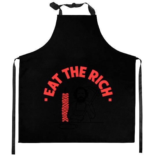 Eat The Rich Döner Kebab Satirical Design Kitchen Aprons