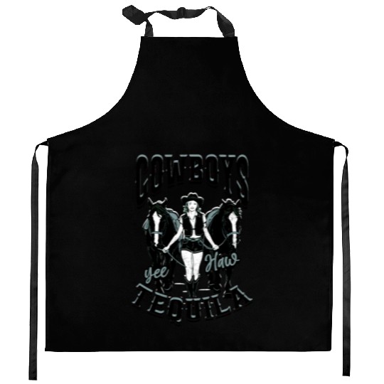 Cowboys and Tequila - Cowgirl Kitchen Aprons