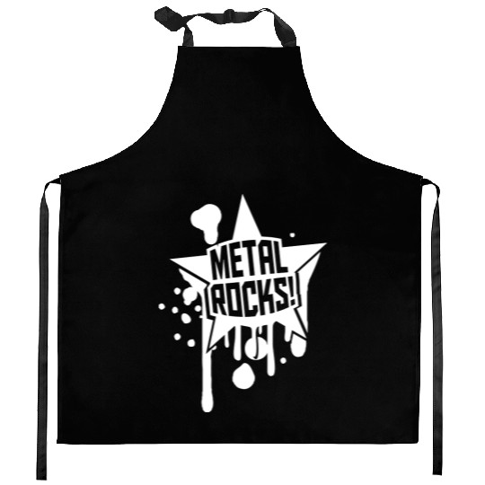 Heavy Metal Rocks Hard Rock Music Graffiti Star Kitchen Aprons