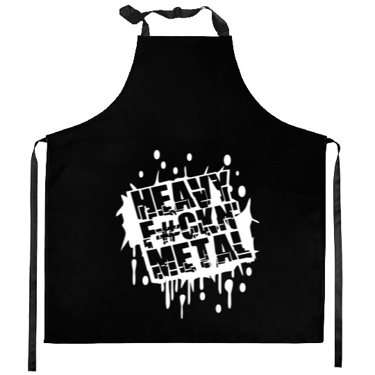 Heavy F#ckin' Metal Hard Rock Music Graffiti Spray Kitchen Aprons