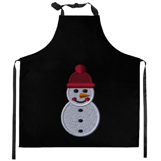 Snowman embroidered Kitchen Aprons