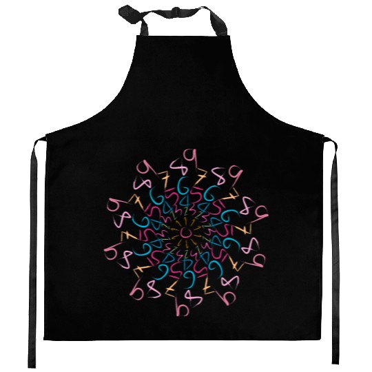 Numbers arranged beautifully in a circle. Kitchen Aprons