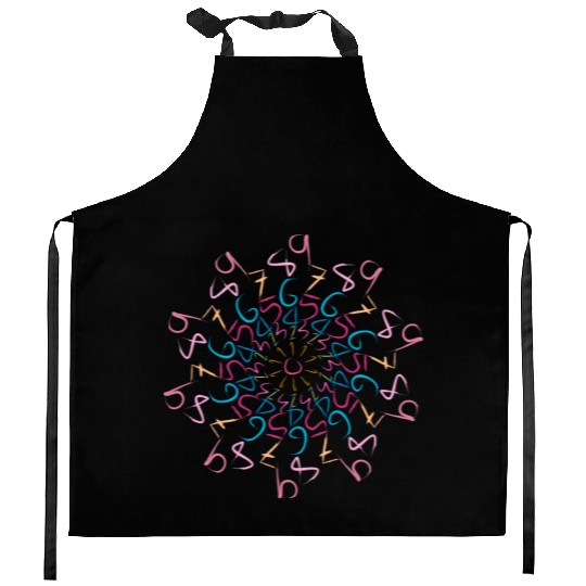 Numbers arranged beautifully in a circle. Kitchen Aprons