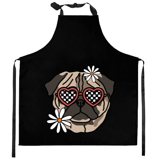 Pug retro Dog Kitchen Aprons