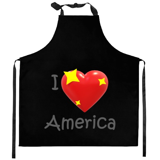 I Love America Kitchen Aprons