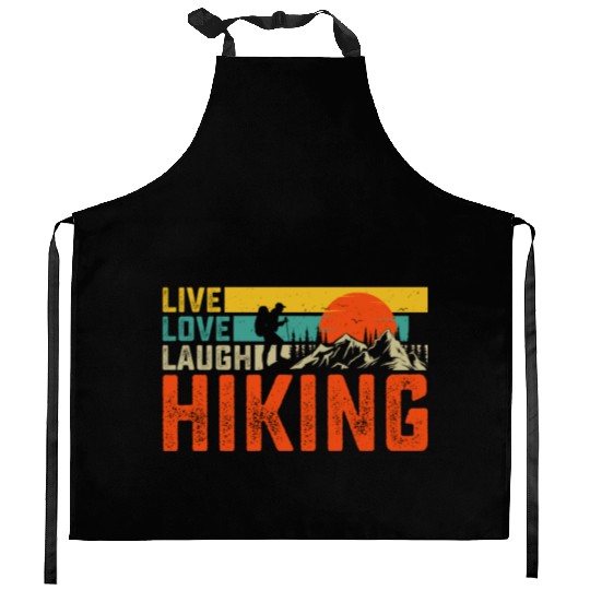 Live love laugh hiking Kitchen Aprons