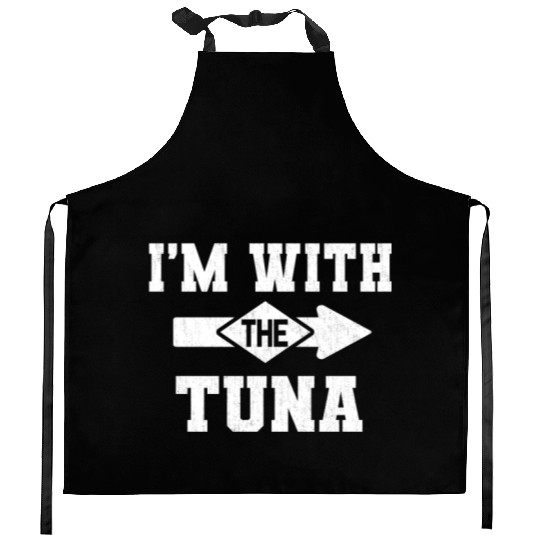 I'm With The Tuna Matching Halloween Costume Party Kitchen Aprons