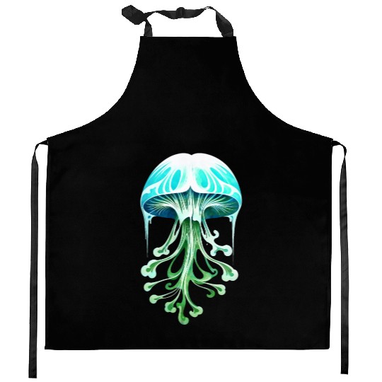 Celestial Mushroom Kitchen Aprons