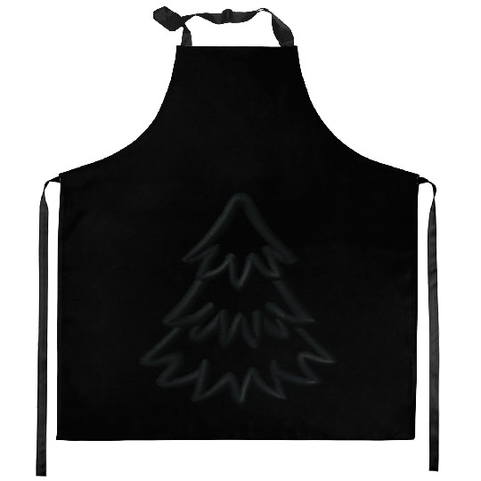 Christmas tree embroidered Kitchen Aprons