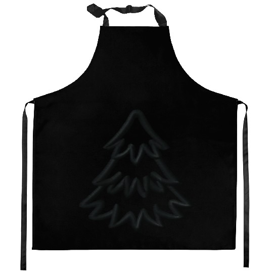 Christmas tree embroidered Kitchen Aprons