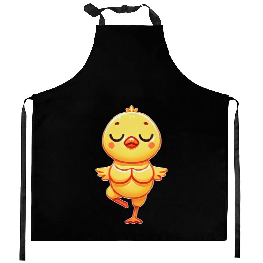 Meditating Duck Yoga Autogenic Training Inner Kitchen Aprons
