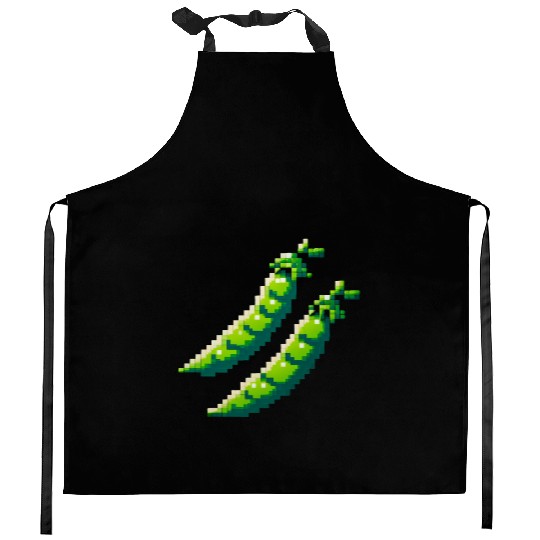 8 Bit Pixel Peas Kitchen Aprons