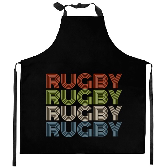 Rugby Coach Retro Vintage Cool Rugby Kitchen Aprons
