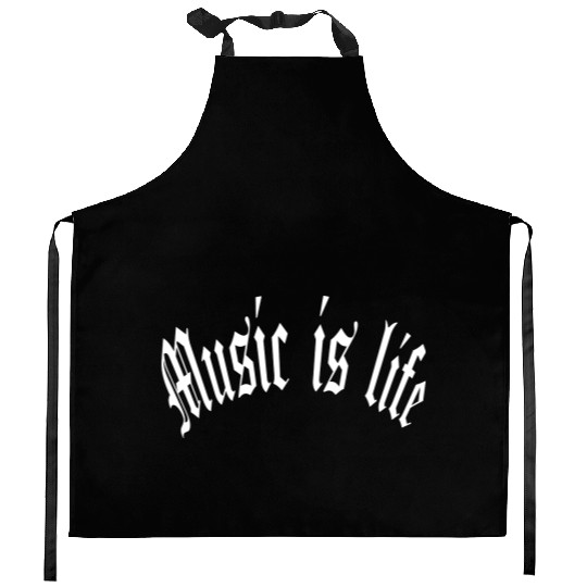 Music Is My Life Party Club Concert Sound Love Kitchen Aprons