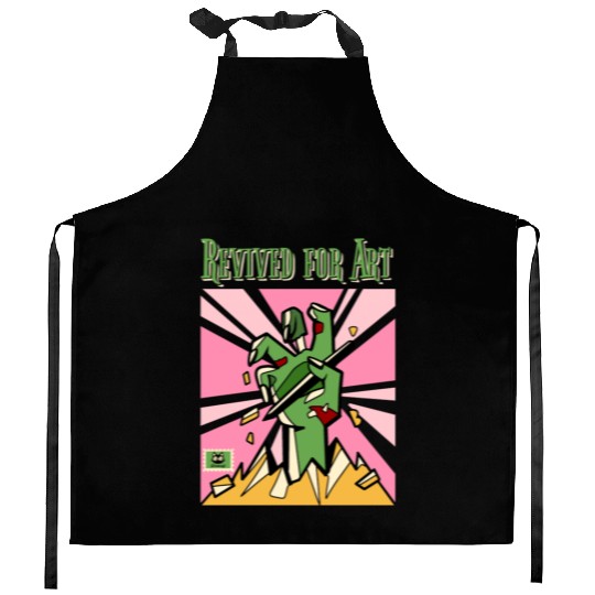 Zombie Artist Revived for Art Kitchen Aprons