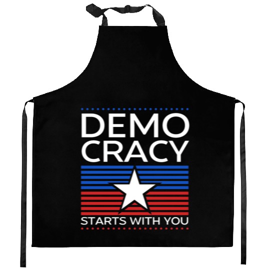 Democracy Starts with You - Election - Vote Kitchen Aprons