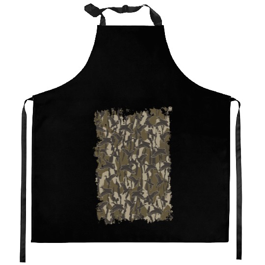 Waterfowl Hunting Camo Duck Hunters Bottomland Cam Kitchen Aprons