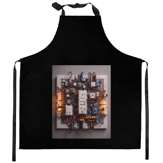 Tangled Currents of Innovation Kitchen Aprons