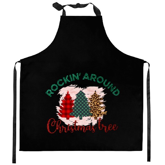 Rockin' Arround Christmas Tree Kitchen Aprons