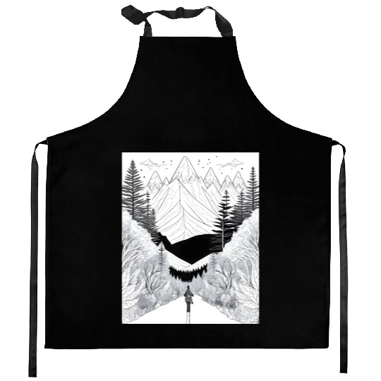 Journey into the Wilderness Kitchen Aprons