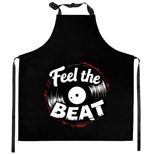 Classic Vinyl 'Feel The Beat' Kitchen Aprons