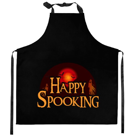 Happy Halloween Costume Funny Pumpkin Men Women Kitchen Aprons
